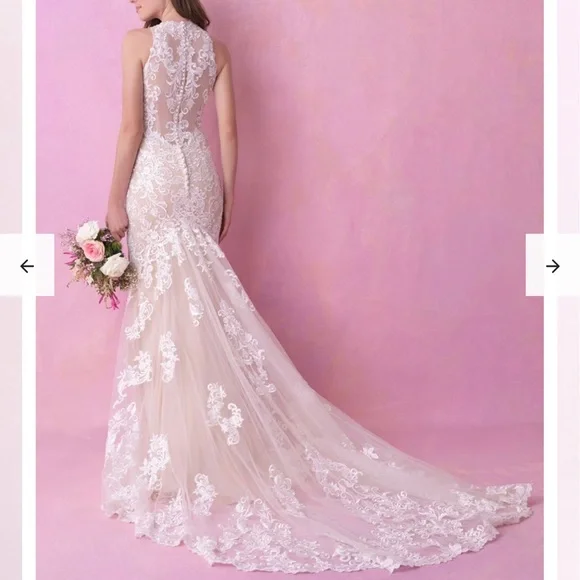 strapless open back dress Ava Presley 29528 Size 00 Light Pink Long Ruffle Ballgown Prom Dress Crystal Bodice Pageant Gown main image 0